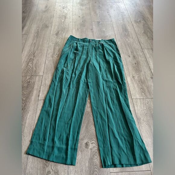 A new day Green Wide-Leg Pants - Picture 1 of 5